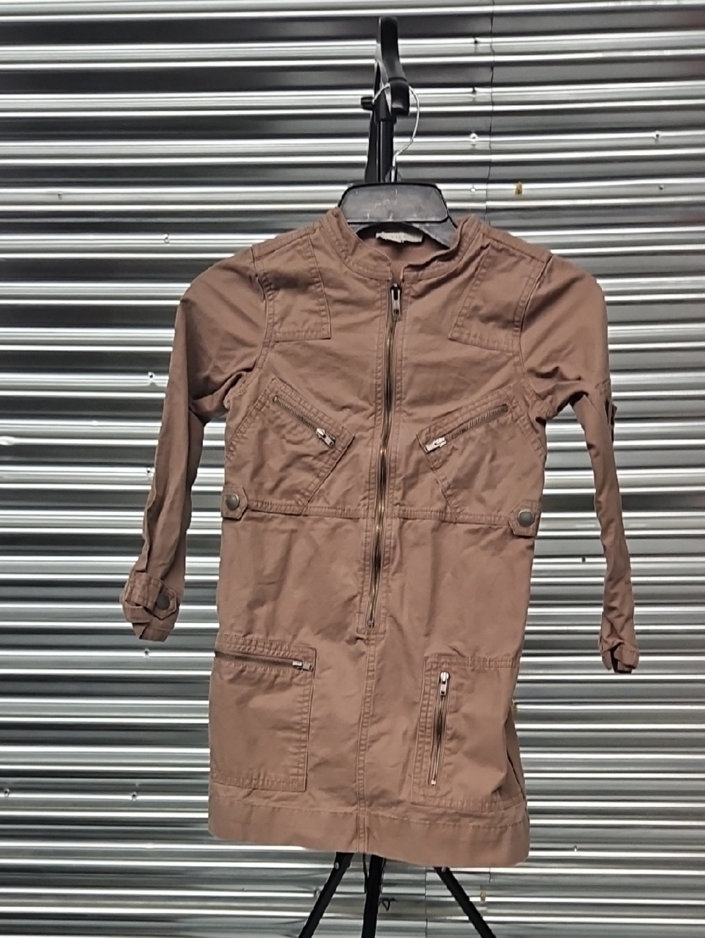Stella McCartney Kids Brown Utility Zip Jacket